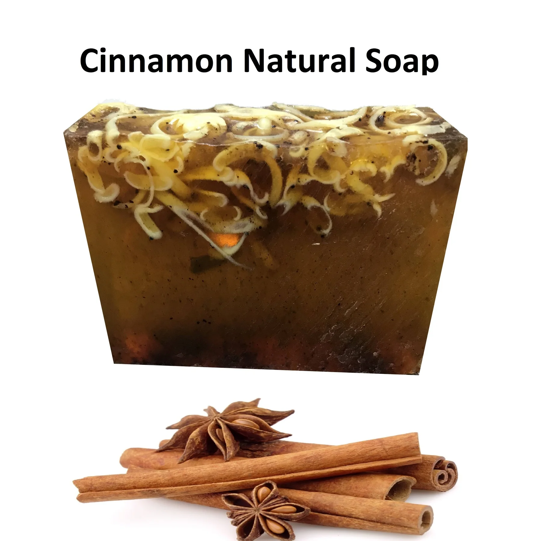 Натуральное мыло ручной работы против акне корицы 100 г + подарочный пищевой