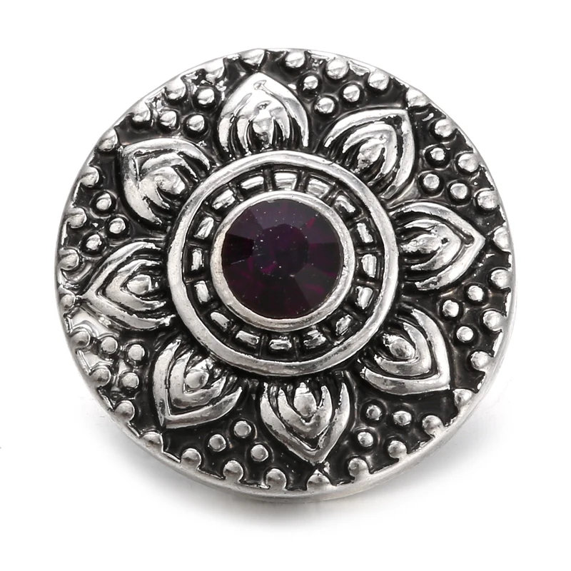 6 шт./лот новинка темно синий горный хрусталь 18 мм металлическая защелка