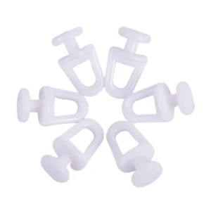 60 шт. белые пластиковые рельсовые занавески конвейерные крюки ролики домашние занавески s Аксессуары