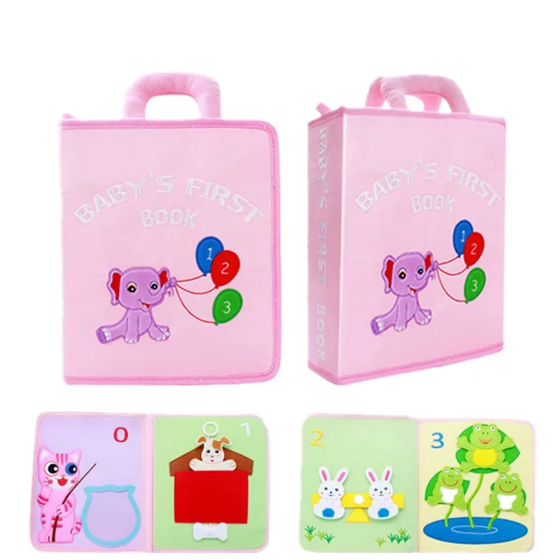 Тканевая книга для большого ребенка мягкая интеллектуальная развивающая ручная