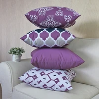 twill waterproof throw pillow covers decorative geometric cushion cover durable outdoor pillow case for sofa bench garden patio