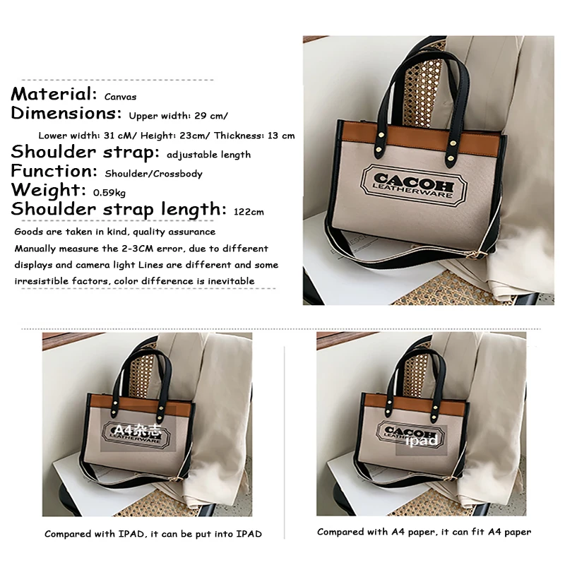 

2020 Fashion Large-capacity Canvas Bag Women's Bag New Trendy Net Red One-Shoulder Messenger Bag Wild Ins Portable Tote Bag