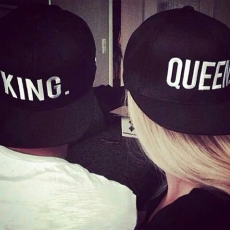 Бейсболка с вышивкой KING QUEEN хлопковая бейсболка для мужчин и женщин модные