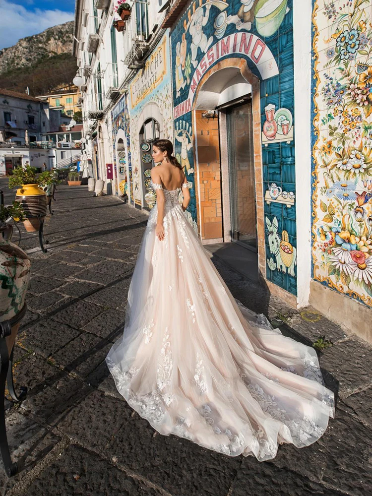 

BAZIIINGAAA Simple Wedding Dress Lace Little Beading Strapless Dress Luxury Wedding Gowns Bridal Can Be Washed Bride Dresses