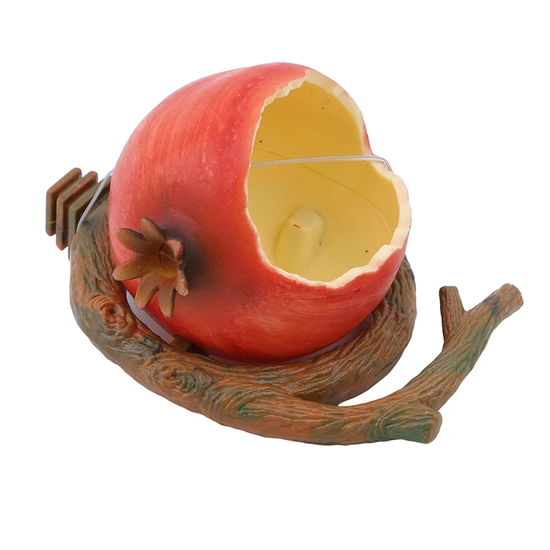 1 шт. забавная кормушка в форме фрукта птицы попугая для еды с оранжевым гранатом