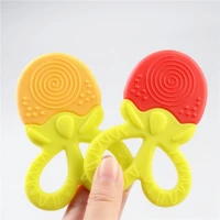 chenkai 5pcs bpa free silicone lollipop teether pendant nursing diy baby pacifier dummy lollypop sensory toy accessories