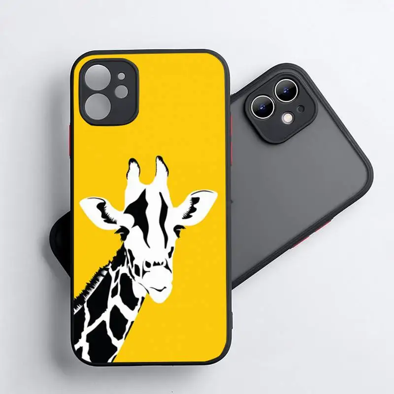

giraffe Phone Case For iphone 12 11 8 7 plus mini x xs xr pro max matte transparent cover