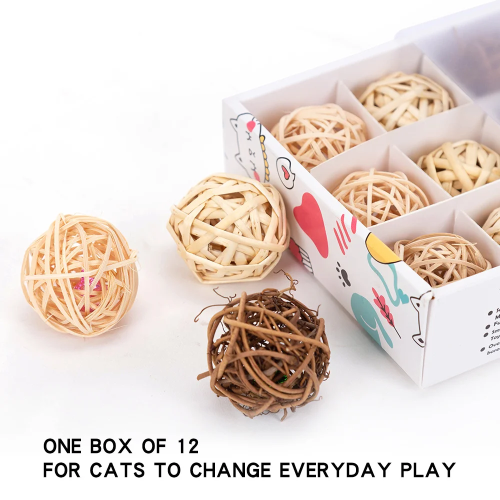 

Supplies toys cat toys rattan plant toys healthy cat bell ball