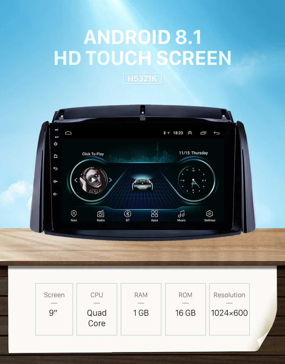 Harfey 2din " Android 8,1 автомобильный блок радио для 2009 2010- Renault Koleos gps радио USB AUX поддержка Carplay с диагностическим разъемом и цифровым видеорегистратором Цифровое ТВ