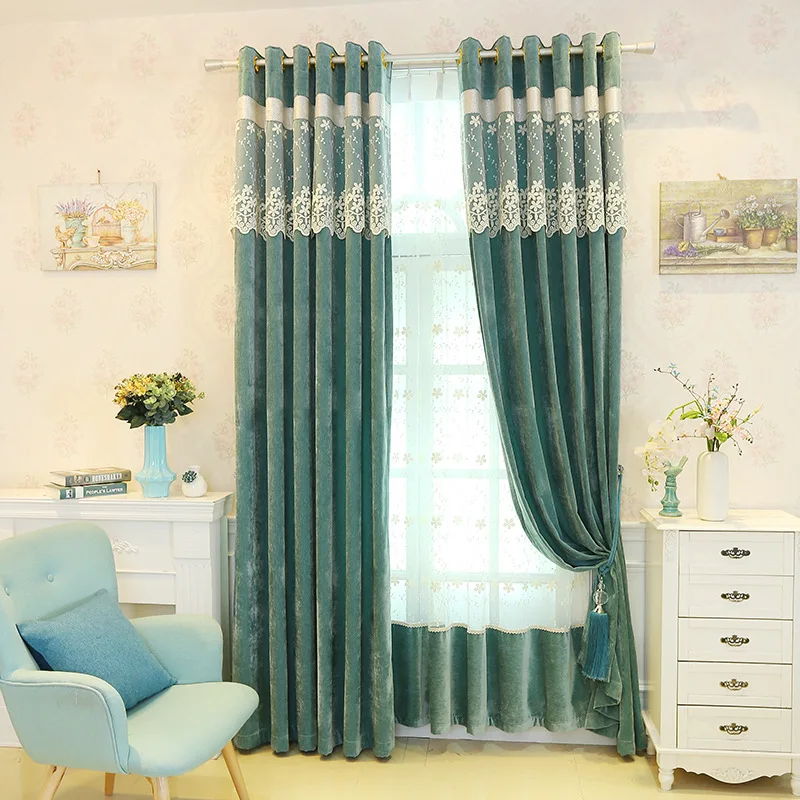 

New Cashmere-like Stitching Curtain Dyed-woven Shade Curtains for Living Room and For Bedroom