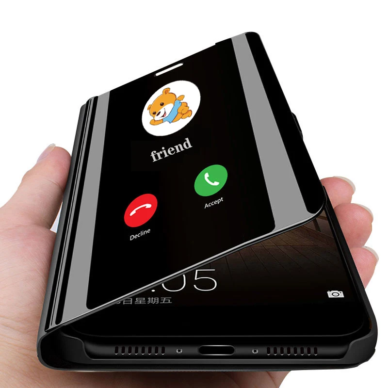 Умный зеркальный Чехол С Откидывающейся Крышкой для Samsung Galaxy S20 Примечание 10 8 9 S10