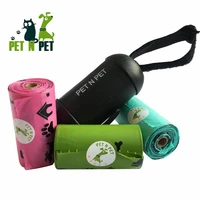 pet n pet poop bags earth friendly 3 rolls 15 microns with 1 dispenser waste dog pooper scooper several colors to choose