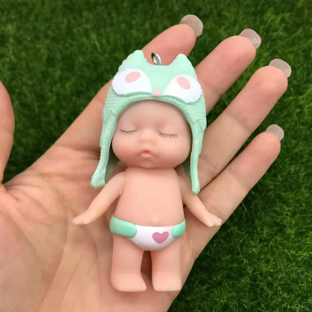 Брелок для спящей Куклы Kawaii Kpop креативное мягкое кольцо ключей сумка автомобиля