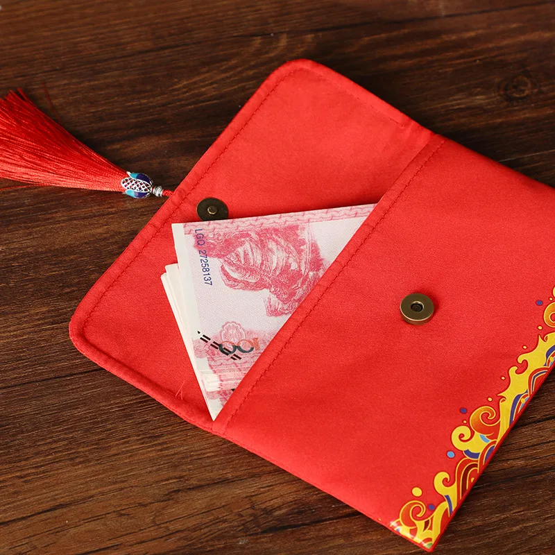 2021 год Свадьба День рождения тканевый конверт сумка для хранения Новый красный с