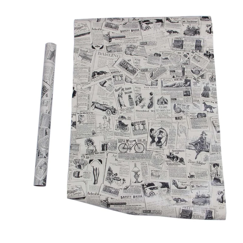 3D Ретро стерео имитация газетный рисунок водонепроницаемые наклейки на стену