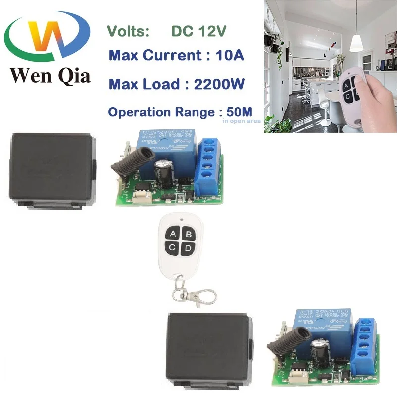 Универсальный Радиочастотный пульт дистанционного управления 433 МГц 12 в 1 канал