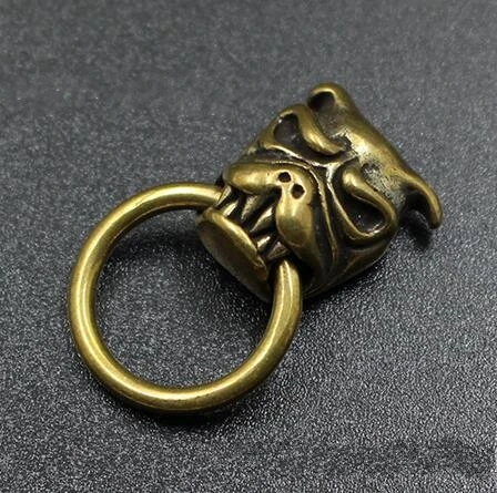 Китайский латунный браслет кольцо Lai Pi собака богатство кошелек пряжка сделай