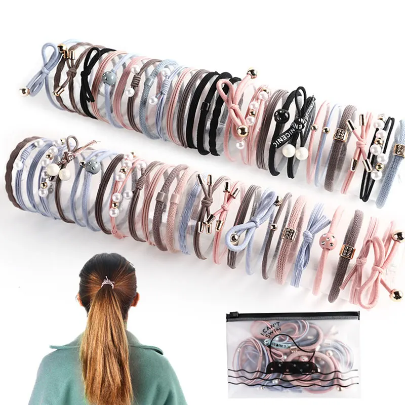 

16/20/25pcs Elastic Hair Bands for Women Hair Rope Ponytail Holder Ropes Gums Girls Scrunchies Set Headwear Hair Accessories