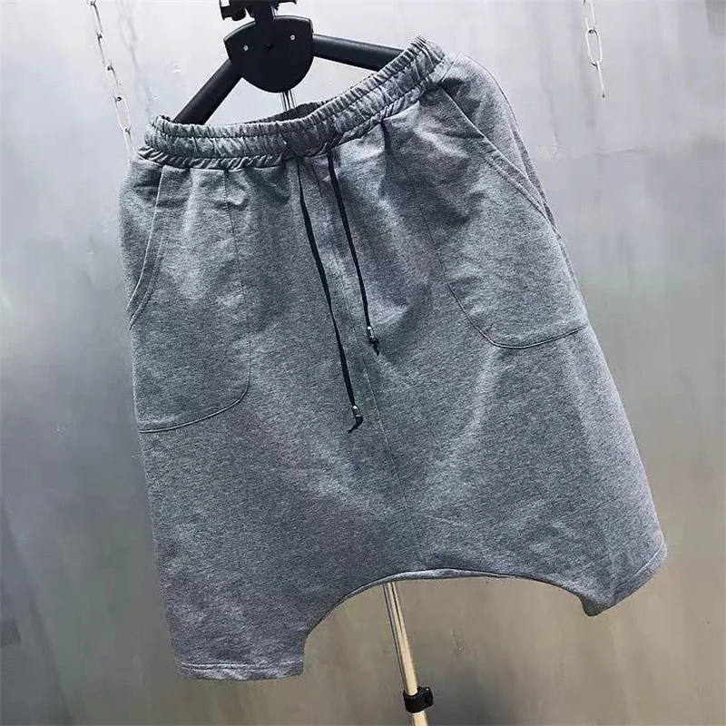 Summer New Fashion Men Dark Wind Elastic Loose Harlan Shorts Stylish Brand Ultra-Thin Casual Suspenders Shorts