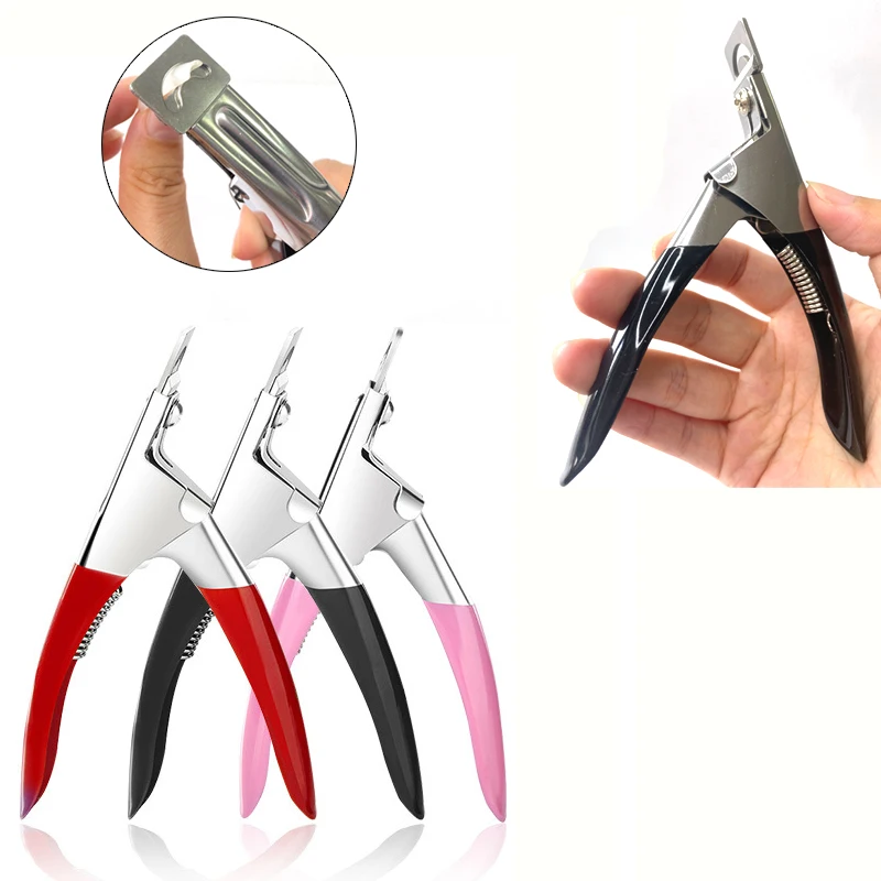 

Nail Tips nail clipper type U Stainless Steel nail cutter for acrylic nails pedicure tools professional coupe capsule ongle