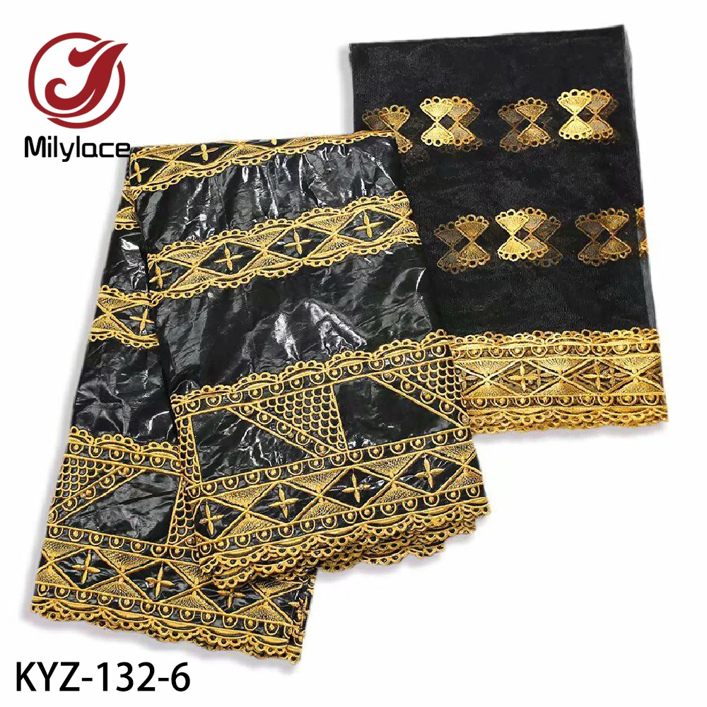 

African Bazin Riche Getzner 5 Yards High Quality Bazin Riche Fabric with Beads Brode Bazin for Women Dress KYZ-132