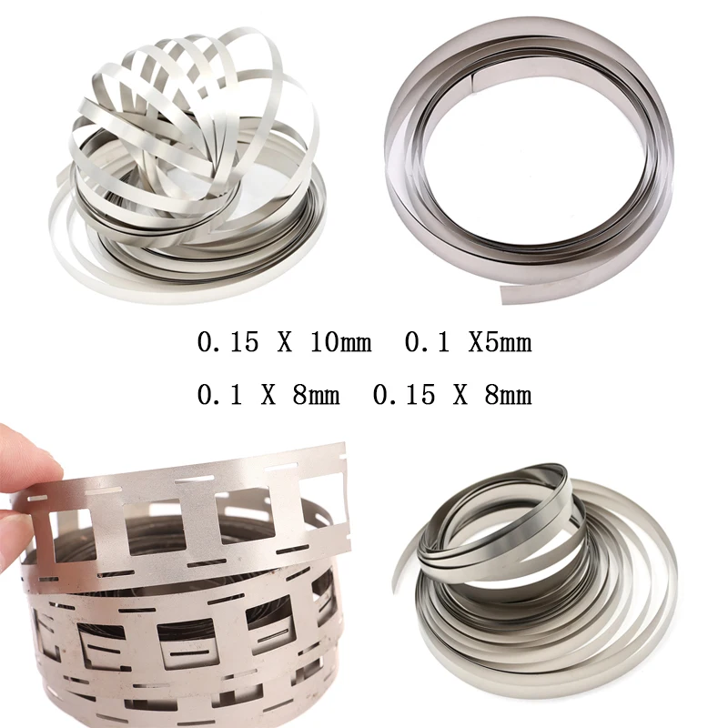 1 рулон, никелевая пластина для литий-ионных батарей 18650, Никелированная Стальная ленточная полоса, соединитель, устройство для точечной сварки, сварочные аппараты для батарей