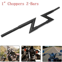universal blackchrome 1 drag handlebars choppers z bars style motorcycle front handlebars for harley honda suzuki triumph