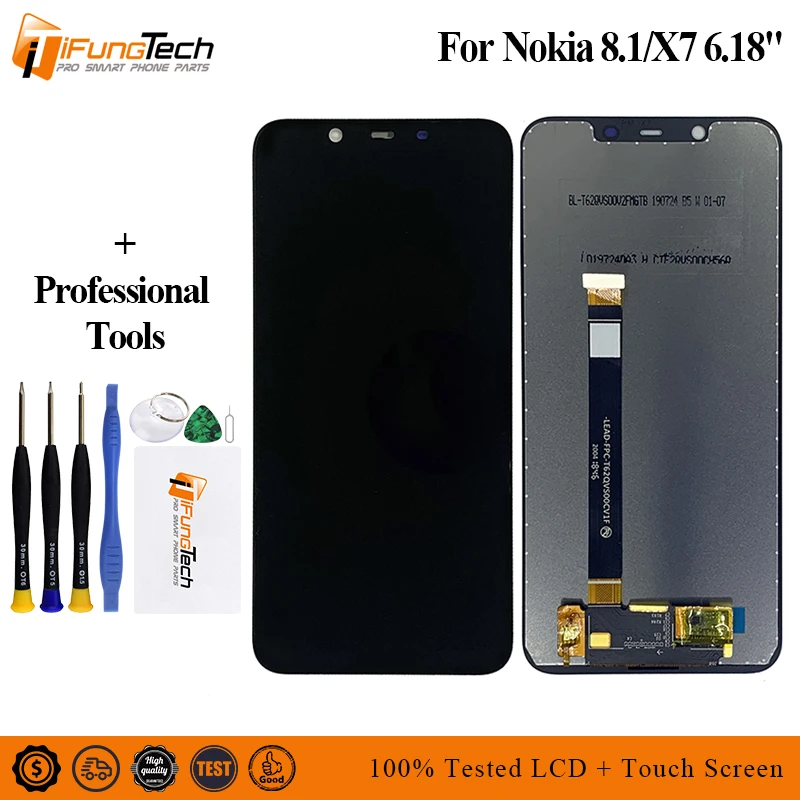 ЖК дисплей 6 18 дюйма для Nokia X7 8 1 TA 1131 сенсорный экран дигитайзер в сборе