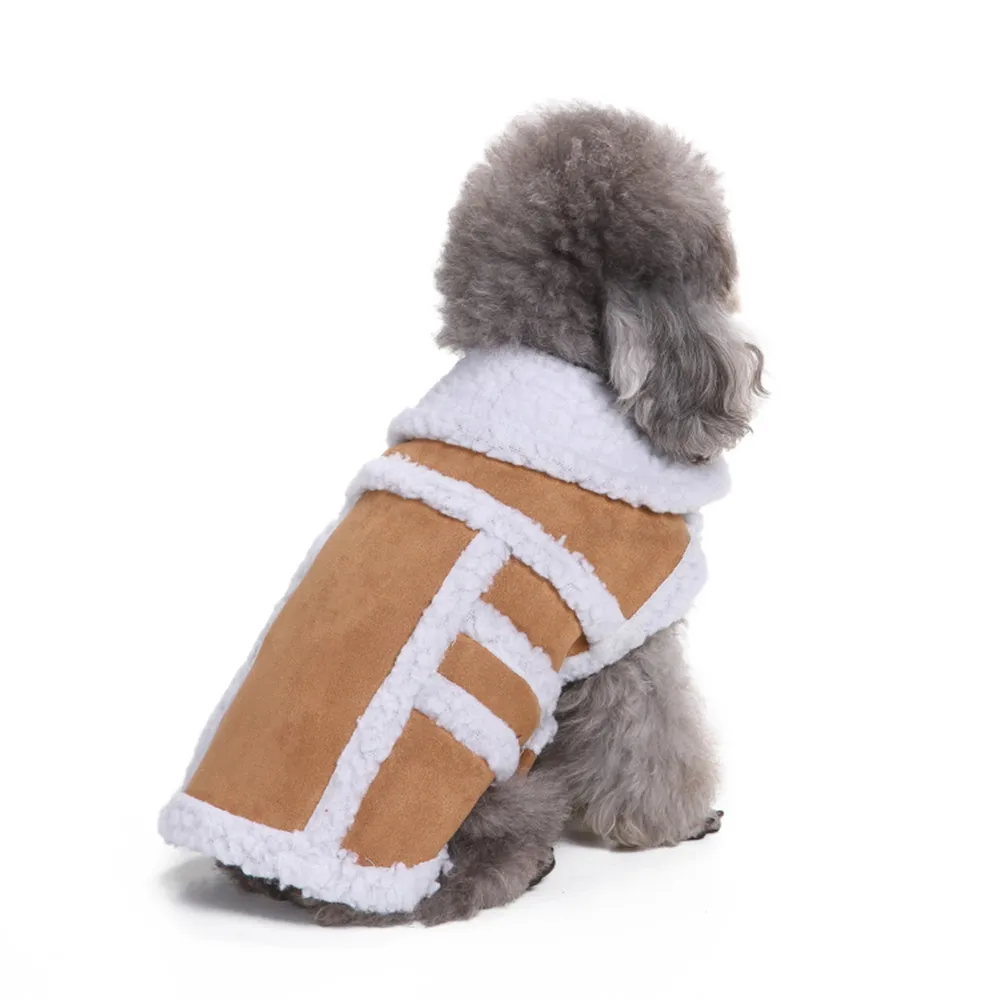 

2022 Lmitation Deerskin Winter Coat For Dogs Winter Clothes Warm Dog Clothes For Small Dogs Winter Clothes Lamb Cashmere XS-XL