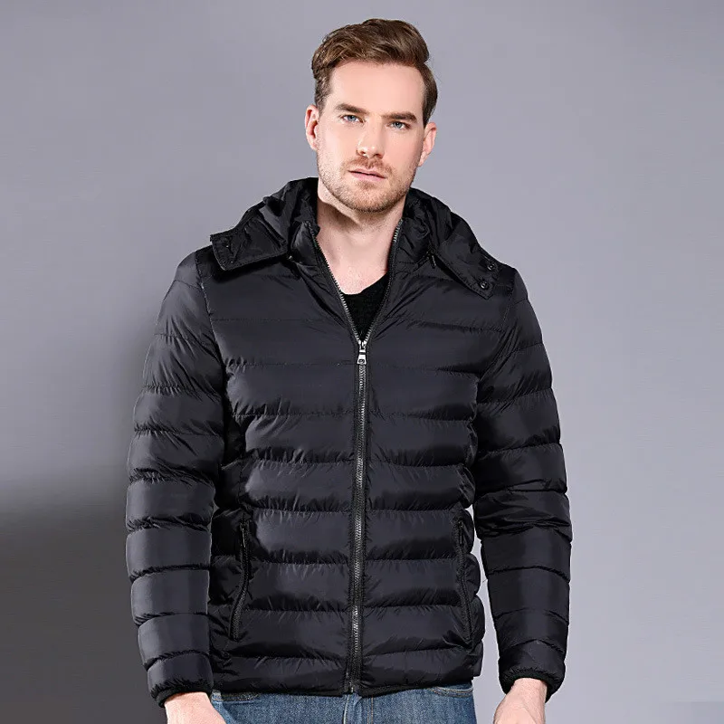 Мужской Коричневое Пальто с капюшоном Мужская одежда зимние куртки на детей