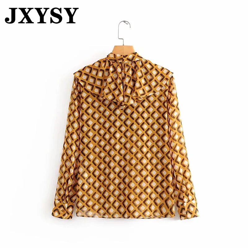 Женская блузка в английском стиле JXYSY уличная мода с принтом blusas mujer de moda кимоно