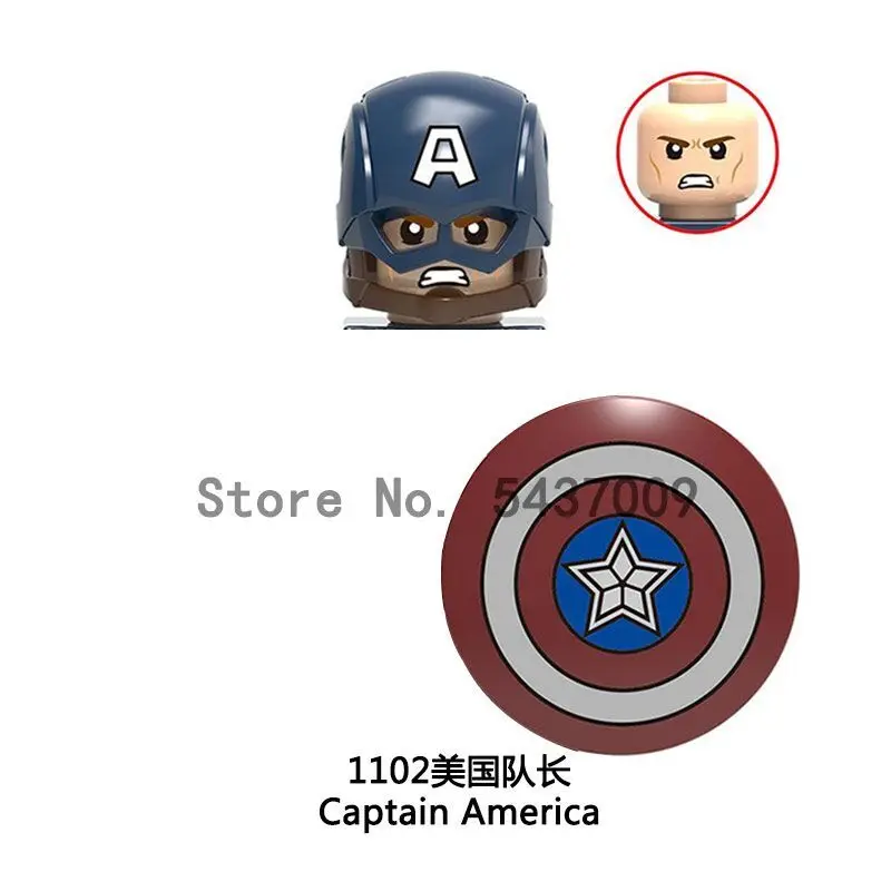 

PG451 039 231 829 868 943 945 947 1381 902 Action Figure Heads MOC Building Blocks Bricks Educational Toys For Children Gifts