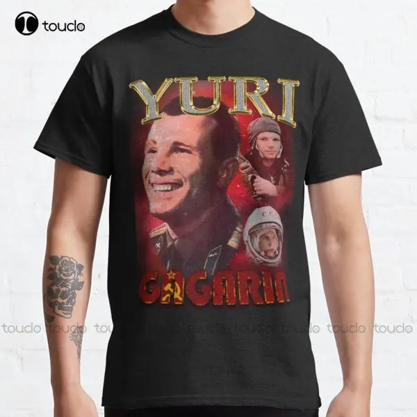 

Yuri Gagarin Bootleg Rap Tee Classic T-Shirt Custom Aldult Teen Unisex Digital Printing Tee Shirt Fashion Funny New Xs-5Xl