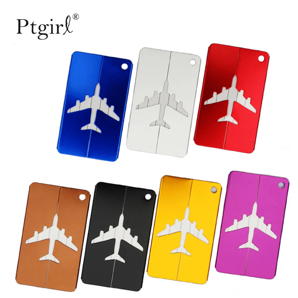 Бирки для багажа из алюминиевого сплава ярлыки чемоданов Ptgirl адреса аксессуары