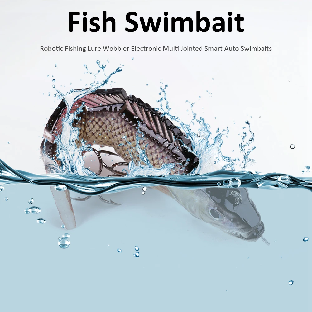 Электронная искусственная приманка рыболовная для щуки многосекционная 4 сегмента плавающая с