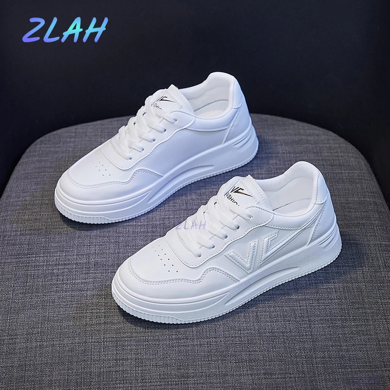 

New Women's White Mesh Shoes Zlah Women Casual Fashion Sports Sneakers Breathable Tennis Loafers Outdoor Shoes Vulcanized Shoes