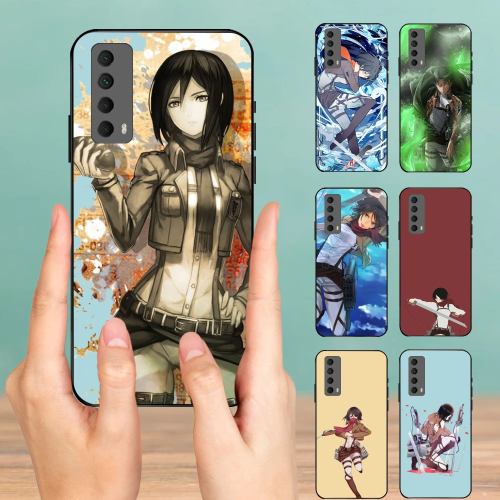 

Soft Phone Case for Huawei P Smart Plus 2019 P40 P30 P20 Pro Lite 2021 Popular Original Attack on Titan Mikasa Mobile Funda