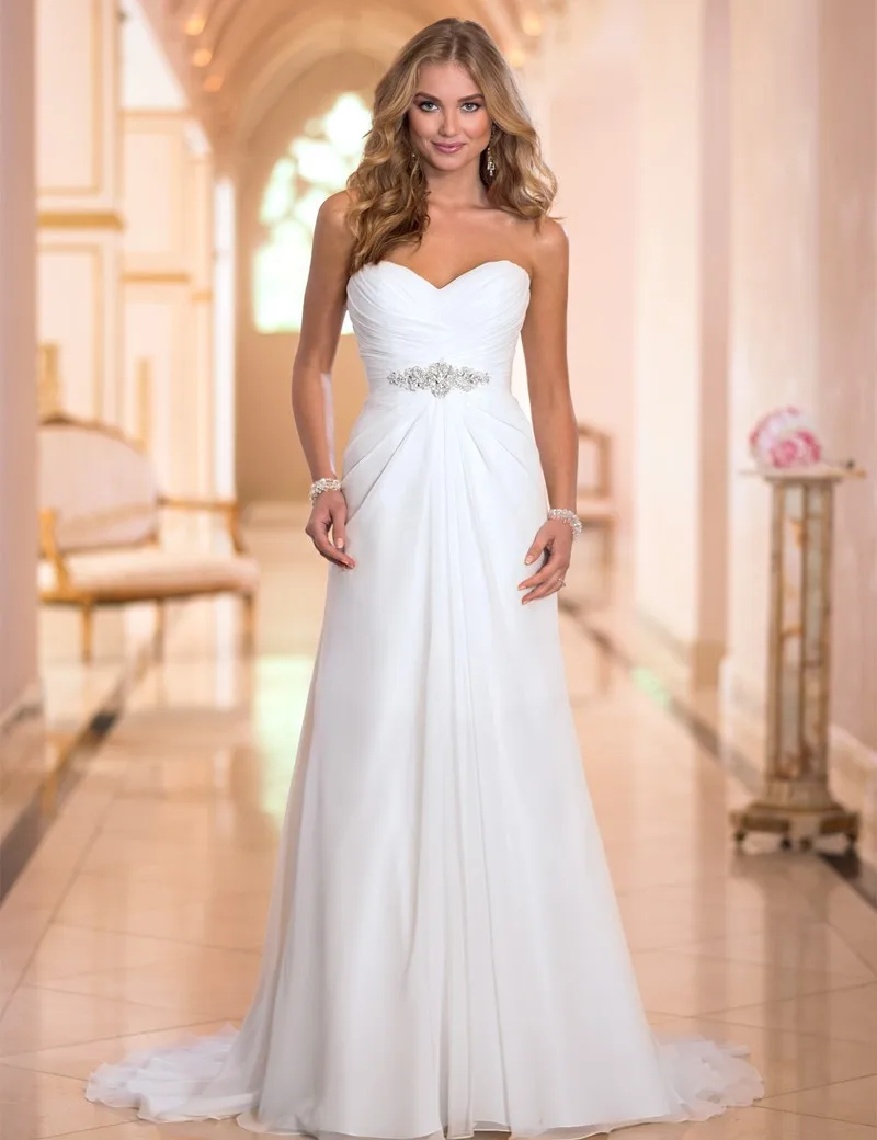 

White Elegant Long Tail Tube Top Chiffon Evening Dress Bead Decoration Dresses Women Party Dress Party Dresses Women Evening