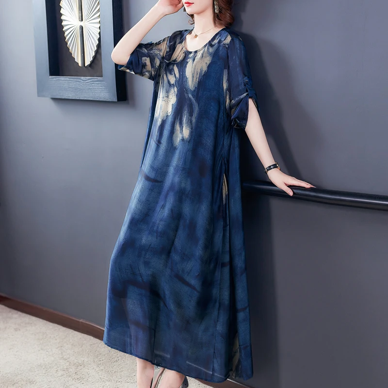 2020 летнее платье из искусственного шелка женское элегантное повседневные