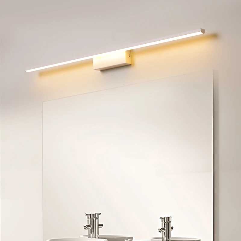 Матовый черный/белый современный светодиодный зеркальный светильник s