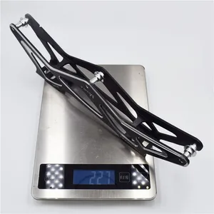 Сверхлегкие роликовые коньки, основание из сплава 12,0 дюйма 7075 с 3 колесами, рама для скоростного конька 125 мм, роликовые шасси скейта 3X125 125