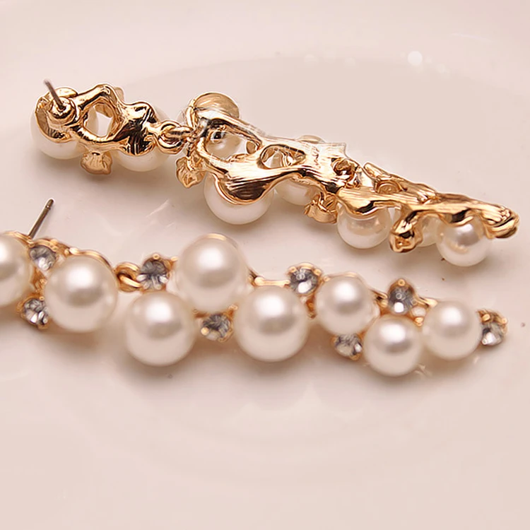 Жемчужные Ювелирные наборы для женщин серьги из натурального пресноводного