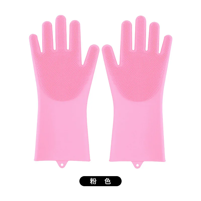 

Wholesale Silicone Cleaning Waterproof Household Anti-Scald Household Gloves Kitchen Dishwashing Gloves Silicone Gloves