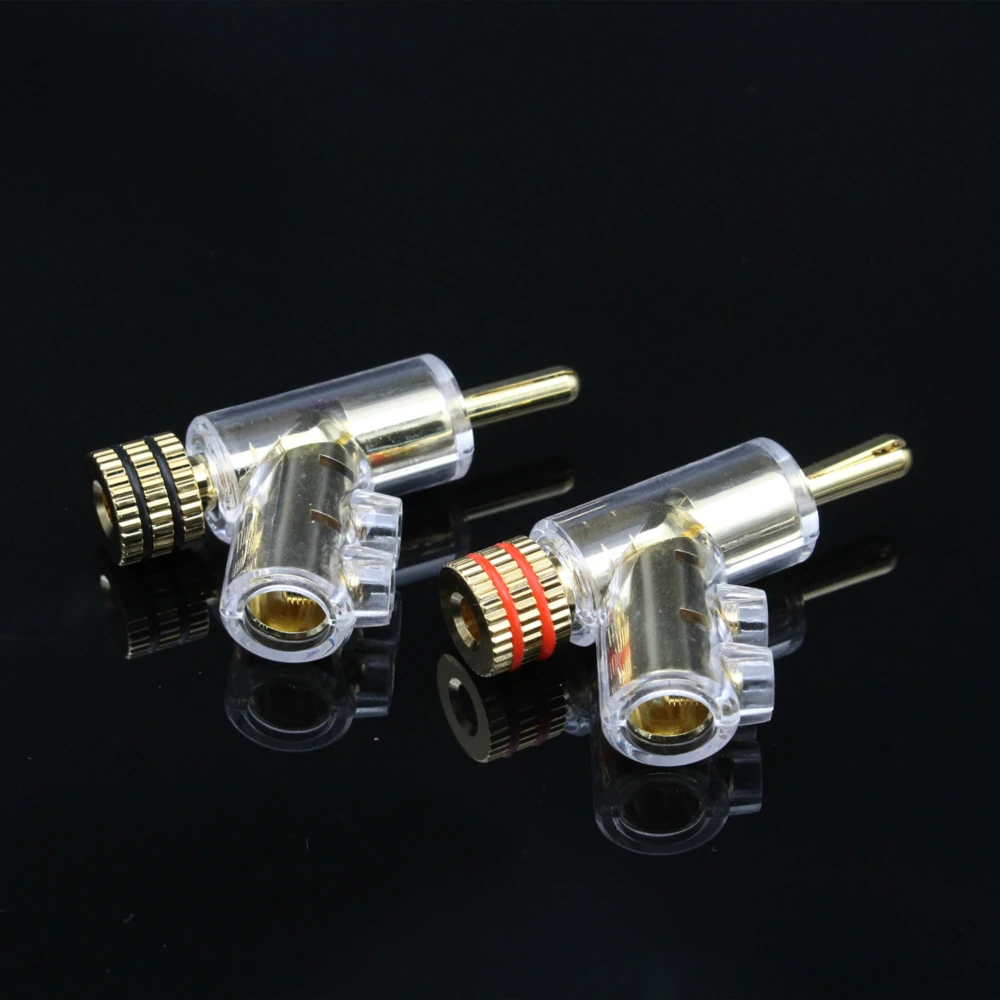 4 шт. аудио Динамик позолоченный штекер покрытого родием контрольные выводы