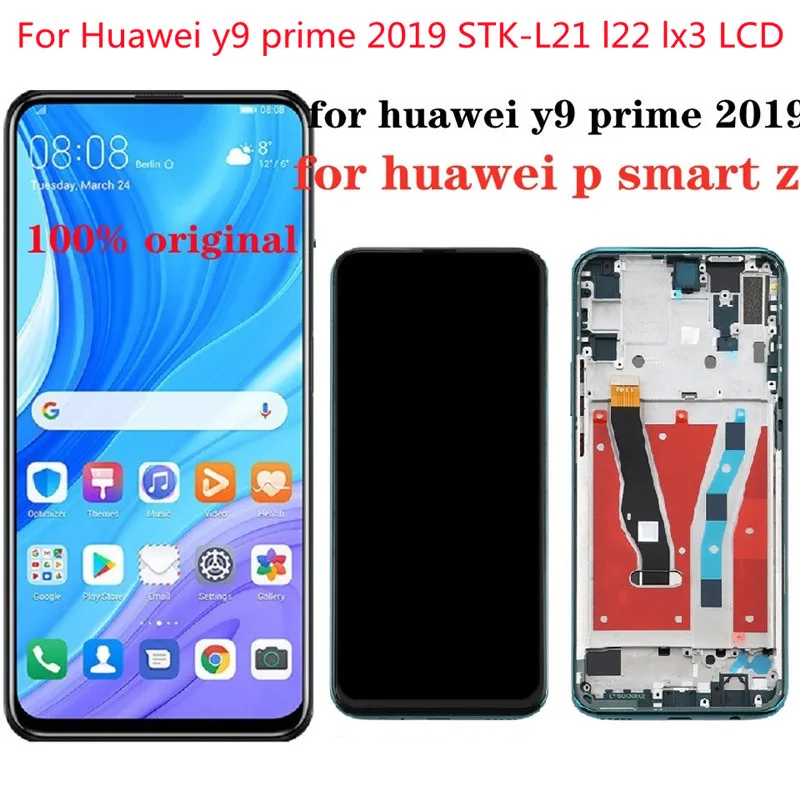 Pantalla LCD t&aacute;ctil para m&oacute;vil, digitalizador para Huawei y9 prime 2019, STK-L21, l22, lx3, p smart z, STK-LX1-0