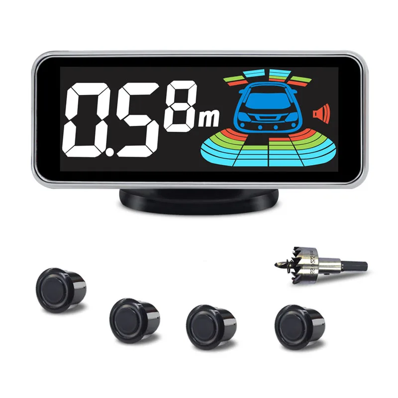 

Автомобильный парковочный датчик, радар заднего хода, Парктроник, 4 датчика s, электроника, автоматический детектор, вспомогательный компле...