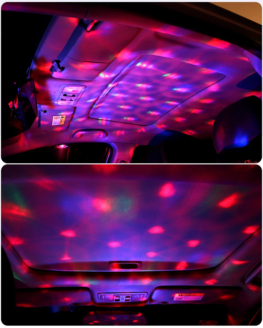 RGB мини светодиод машины USB атмосферный окружающий светильник яркая музыкальная