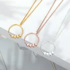 Ожерелье из нержавеющей стали с простыми кольцами и подвесками в форме сердца, женская бижутерия, подарки лучшему другу, новые аксессуары 2020