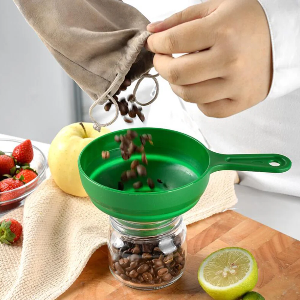 

2pcs Silicone Collapsible Foldable Funnels for Transferring of Liquid Fluid