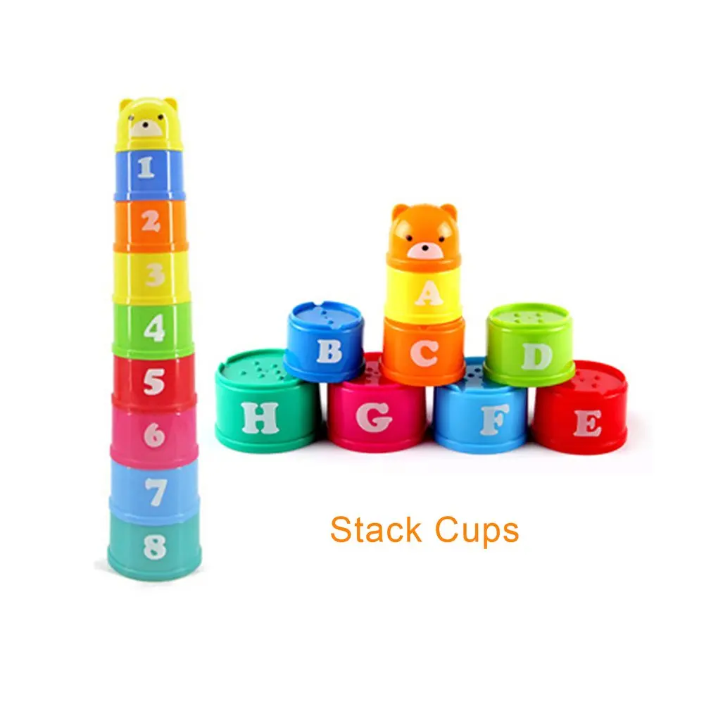 1 Набор чашка для укладки детские развивающие игрушки строительные блоки фигурки